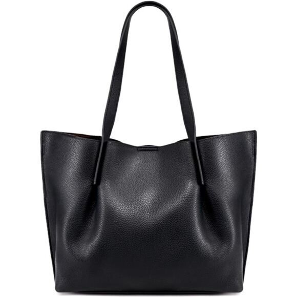 Tote Bag with Belted Detailing Black - Picture 3 of 6